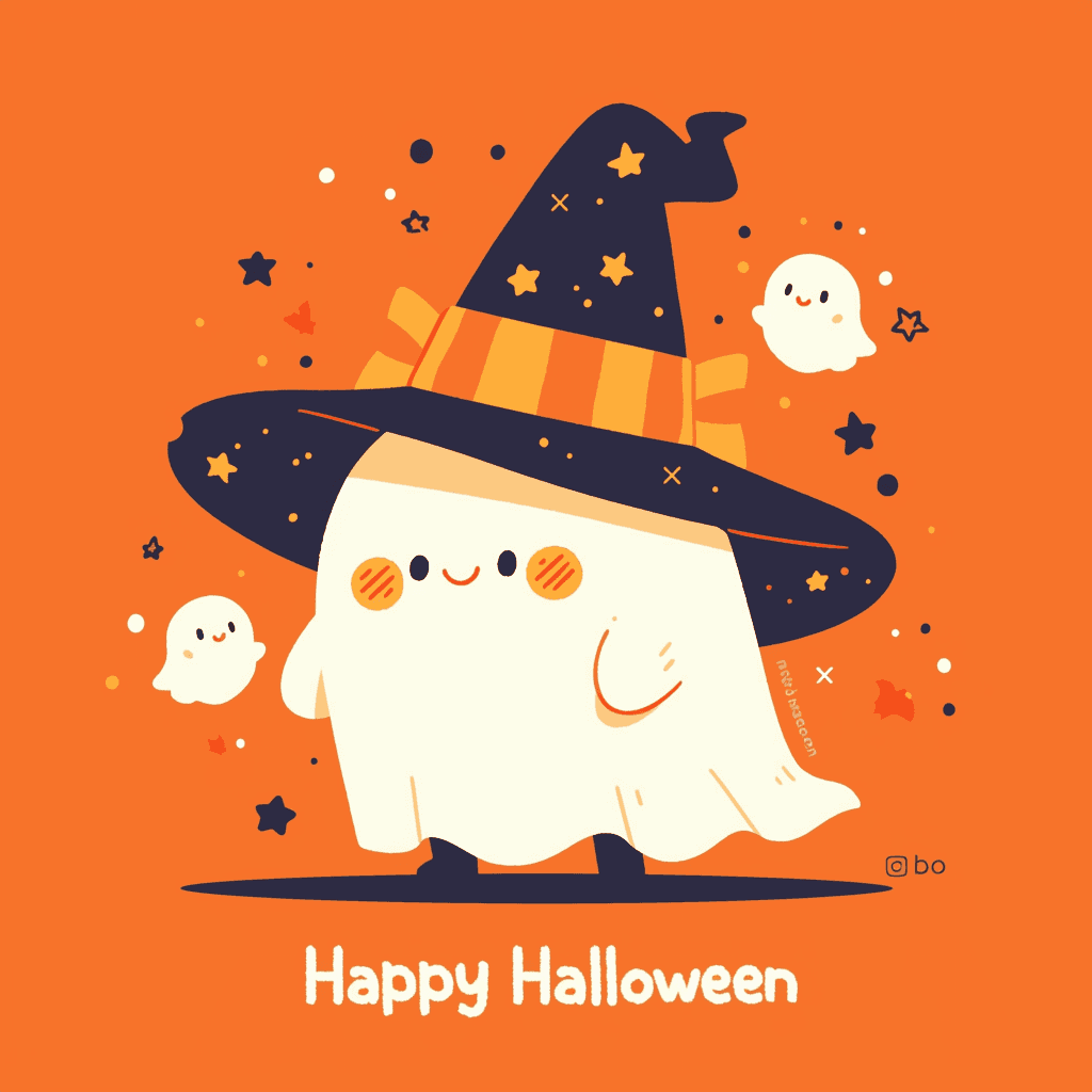 Halloween Ghost Sprint original repeating artwork