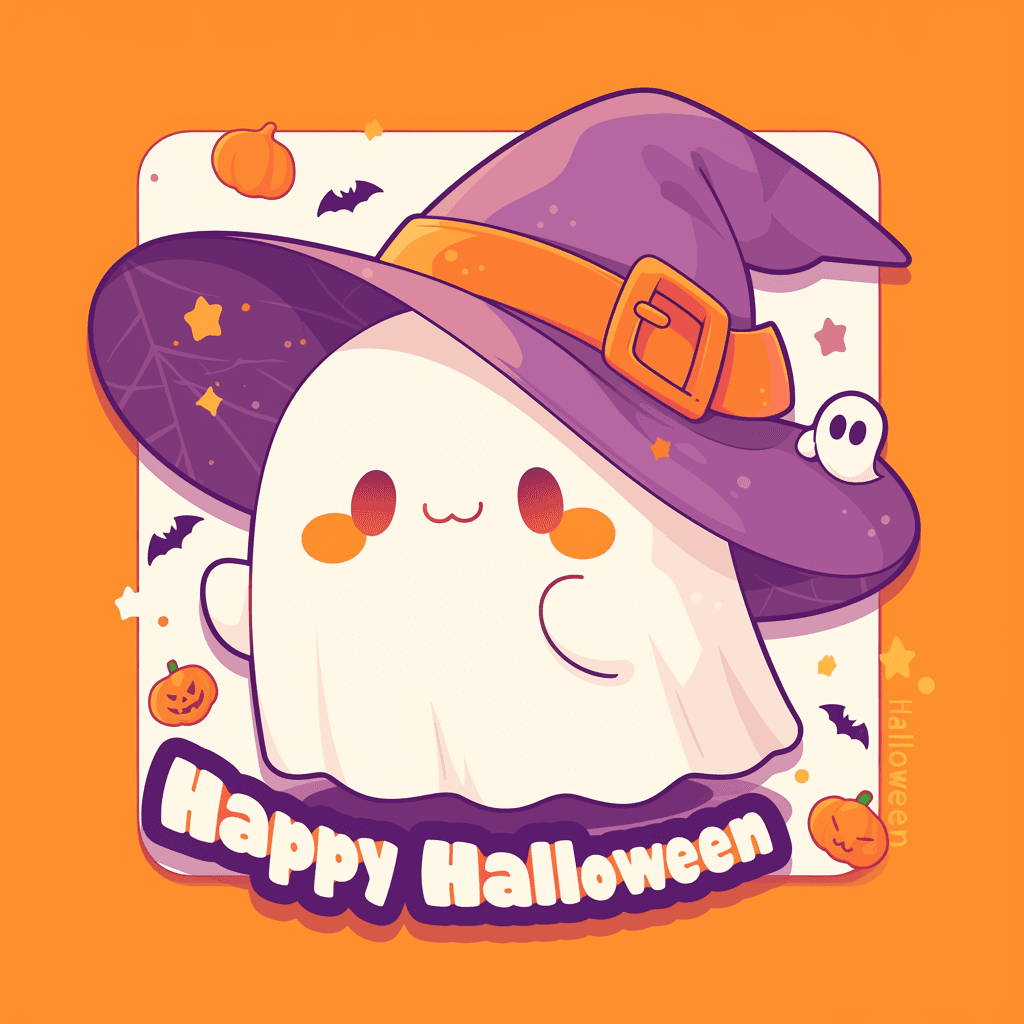 Halloween Ghost Squad original repeating artwork
