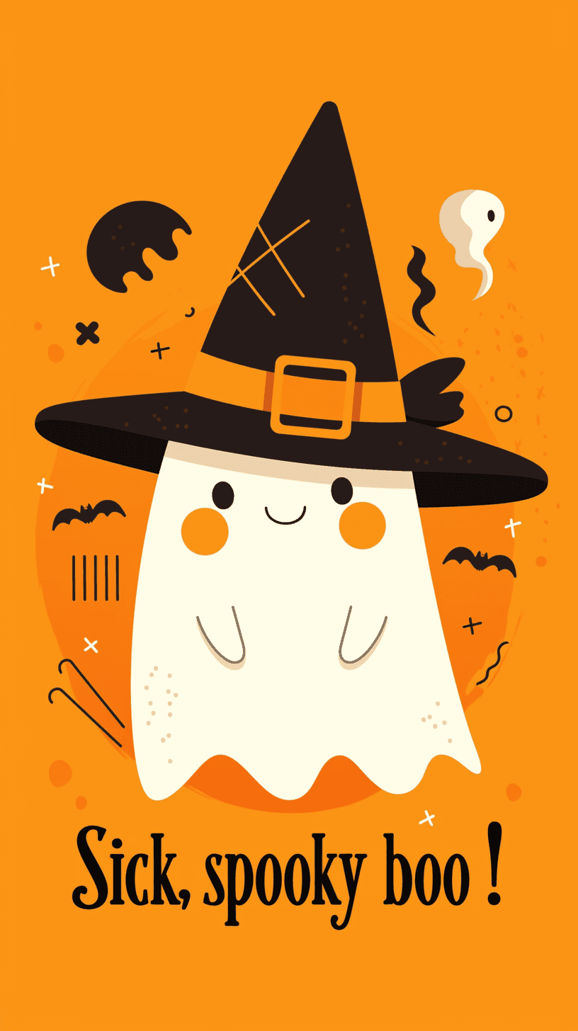 Halloween Ghost Studio original repeating artwork