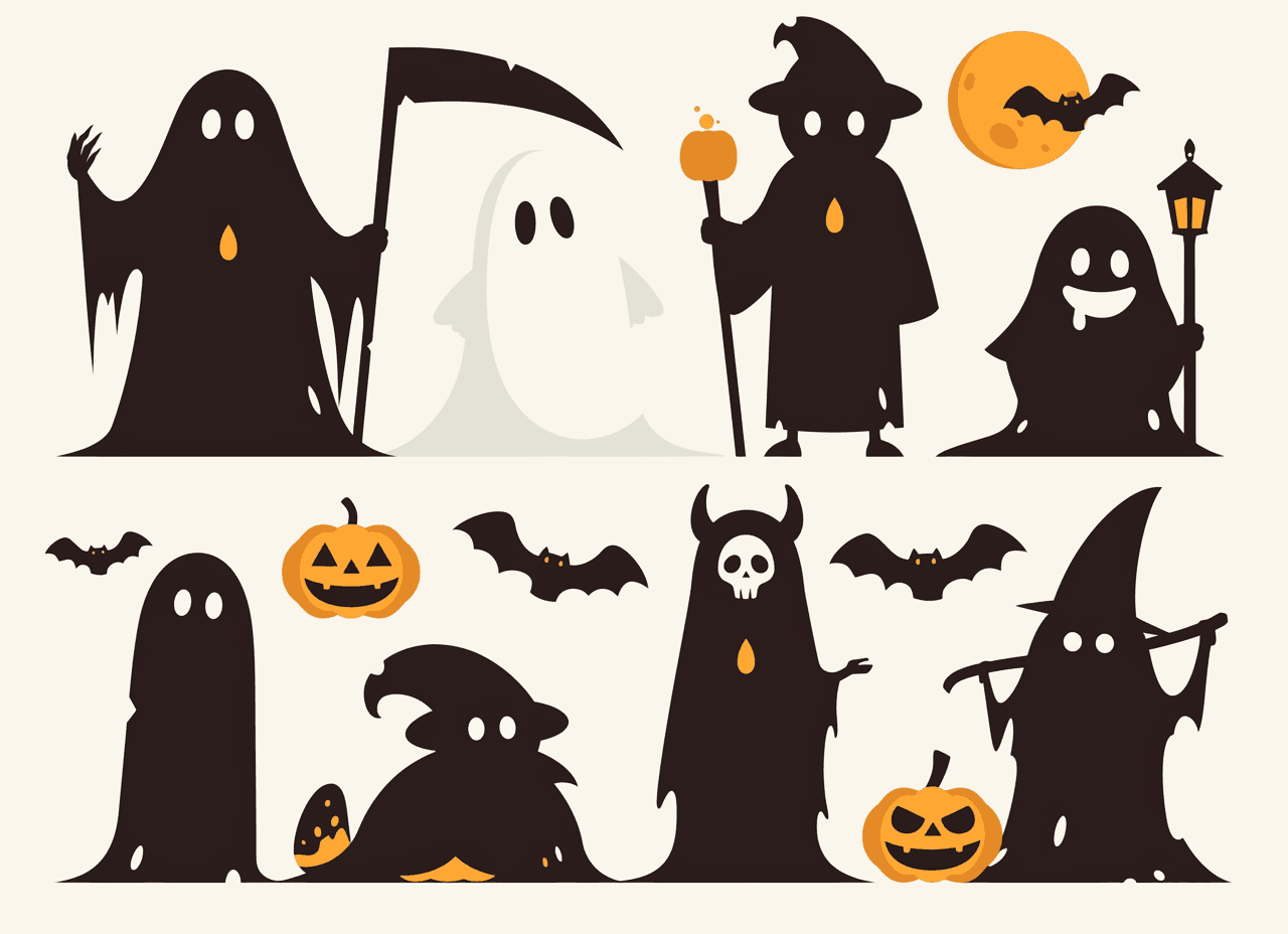 Halloween Ghost 517 original repeating artwork