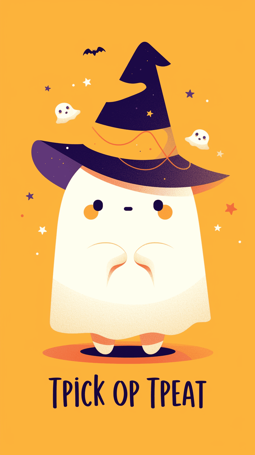 Halloween Ghost Parade original repeating artwork