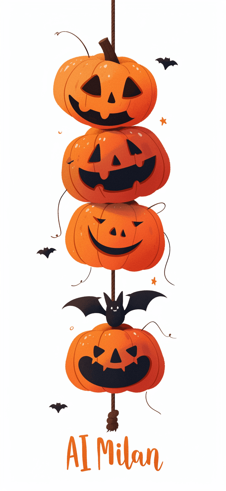 Halloween Pumpkin Parade original repeating artwork