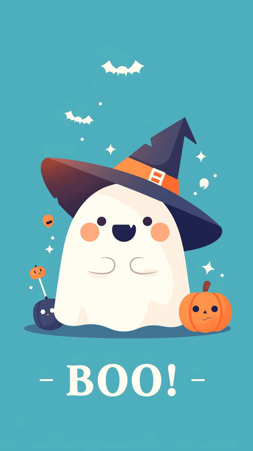 Halloween Ghost Party original repeating artwork