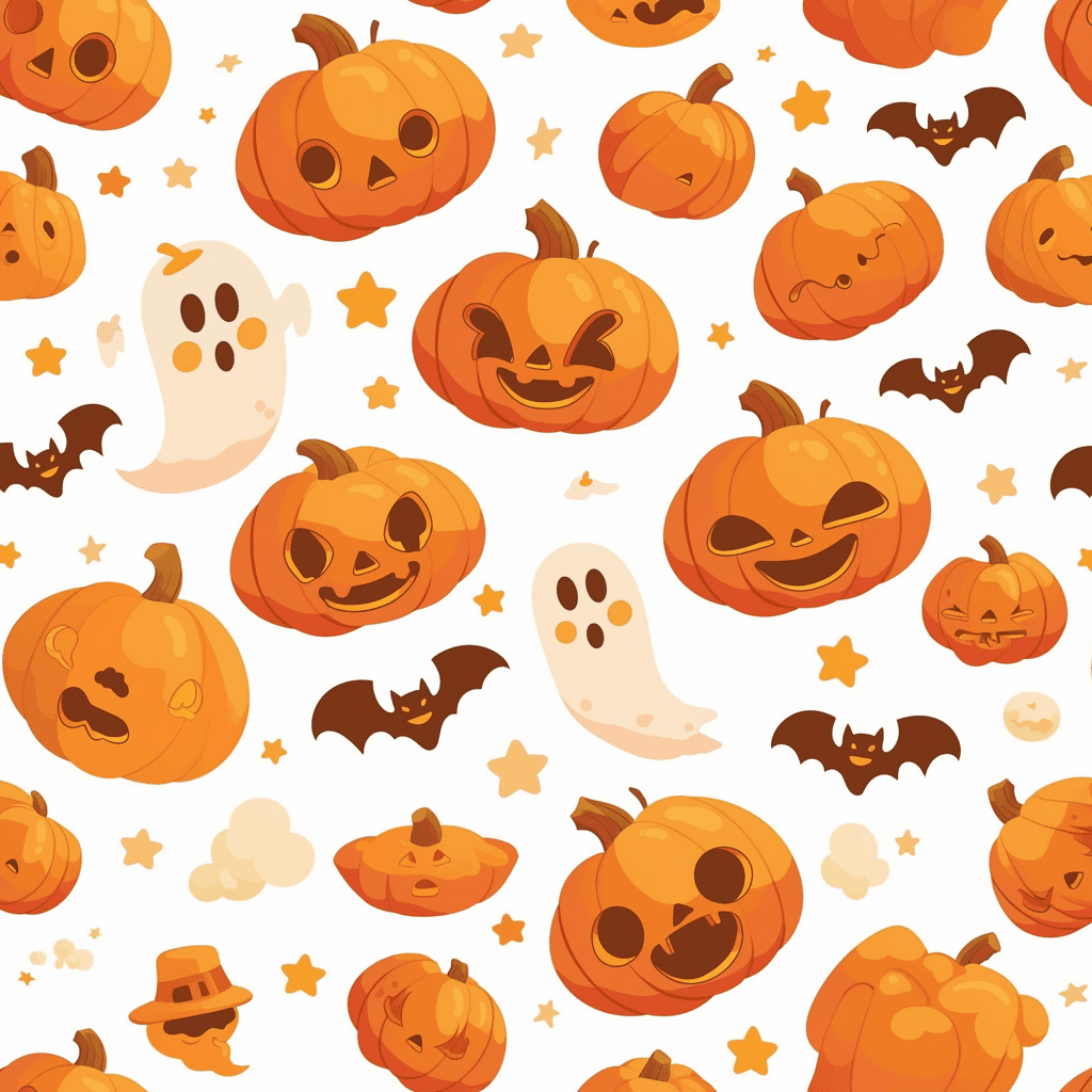 Halloween Pumpkin 079 original repeating artwork