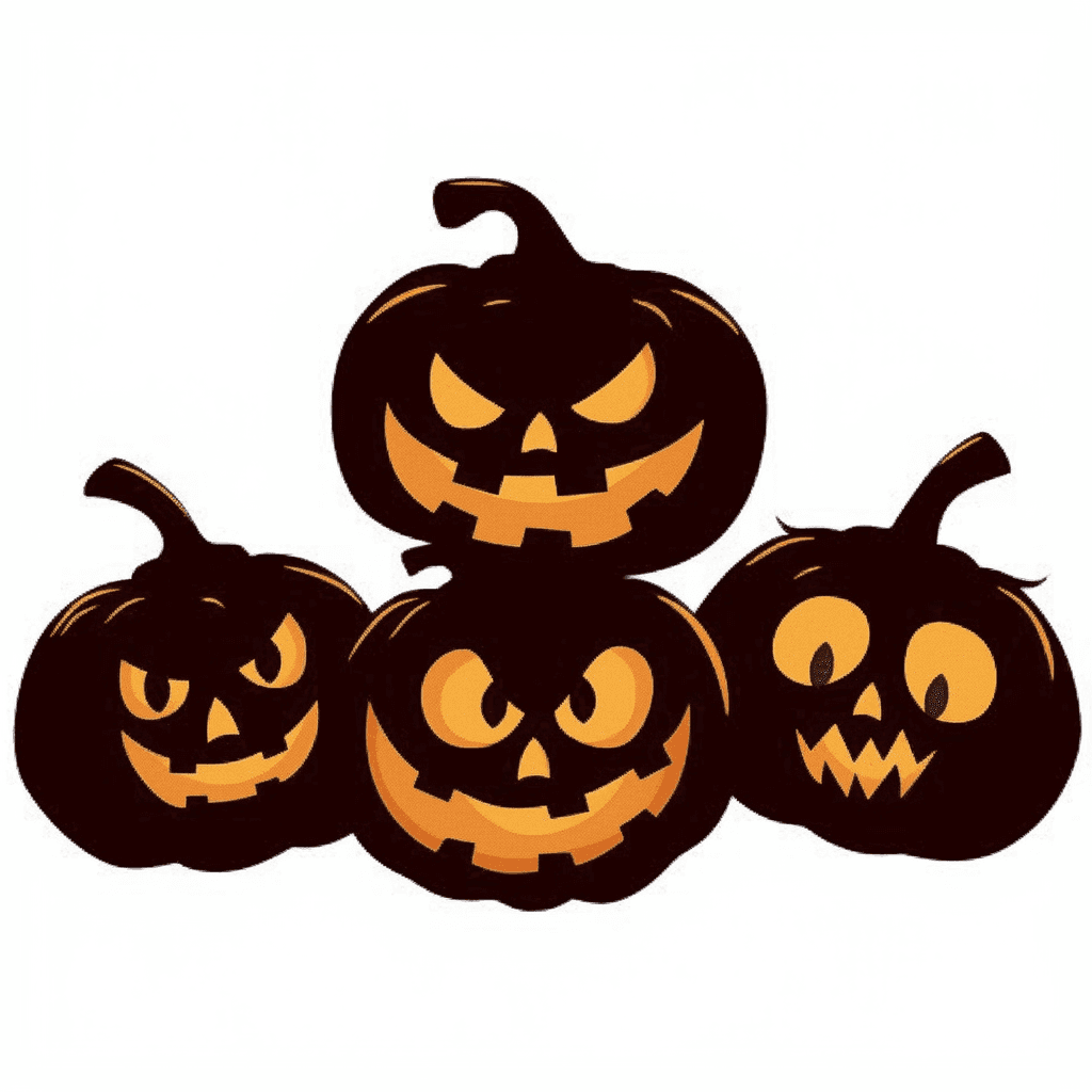 Halloween Pumpkin Spin original repeating artwork