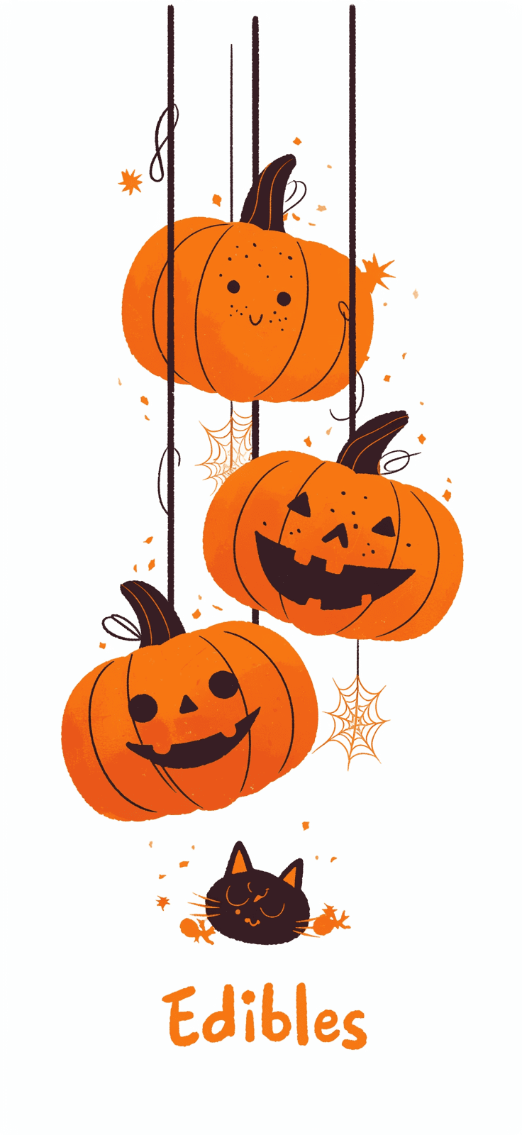 Halloween Pumpkin Mono original repeating artwork