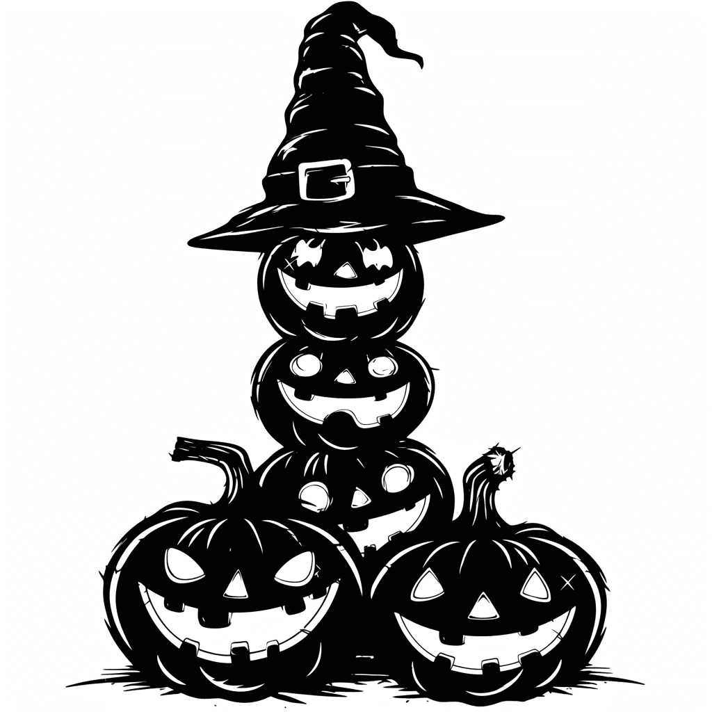 Halloween Pumpkin Bloom original repeating artwork