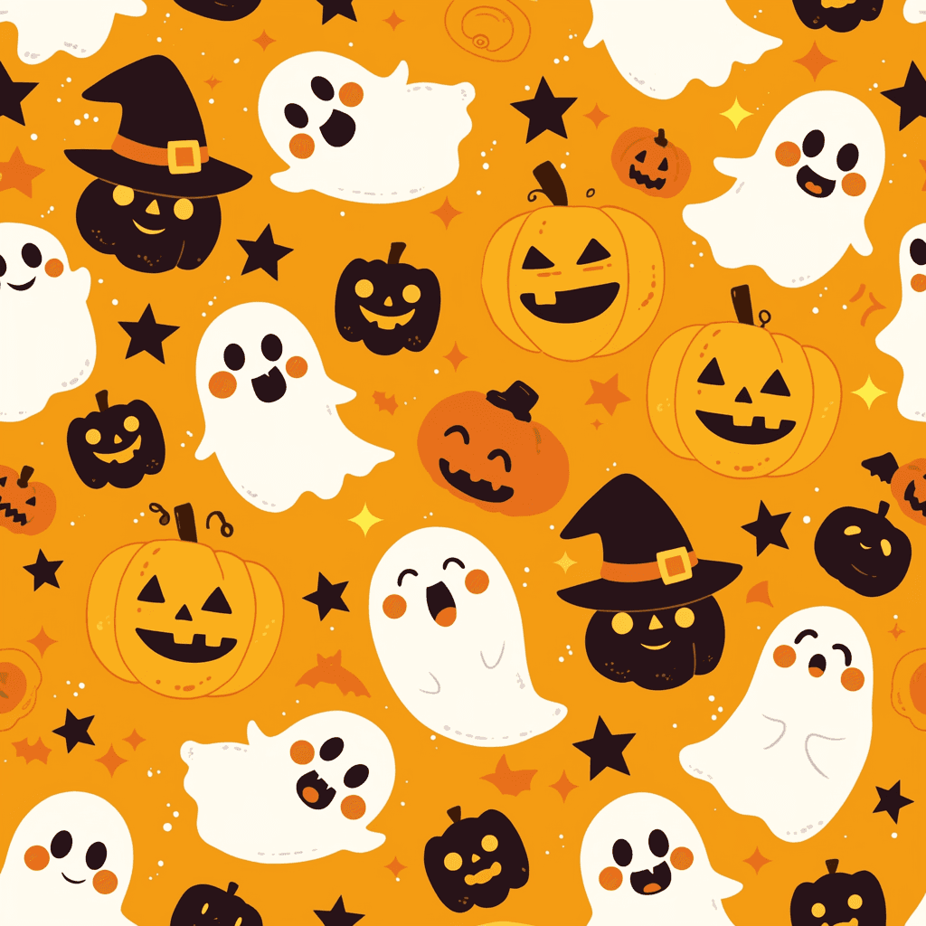 Halloween Pumpkin Burst original repeating artwork