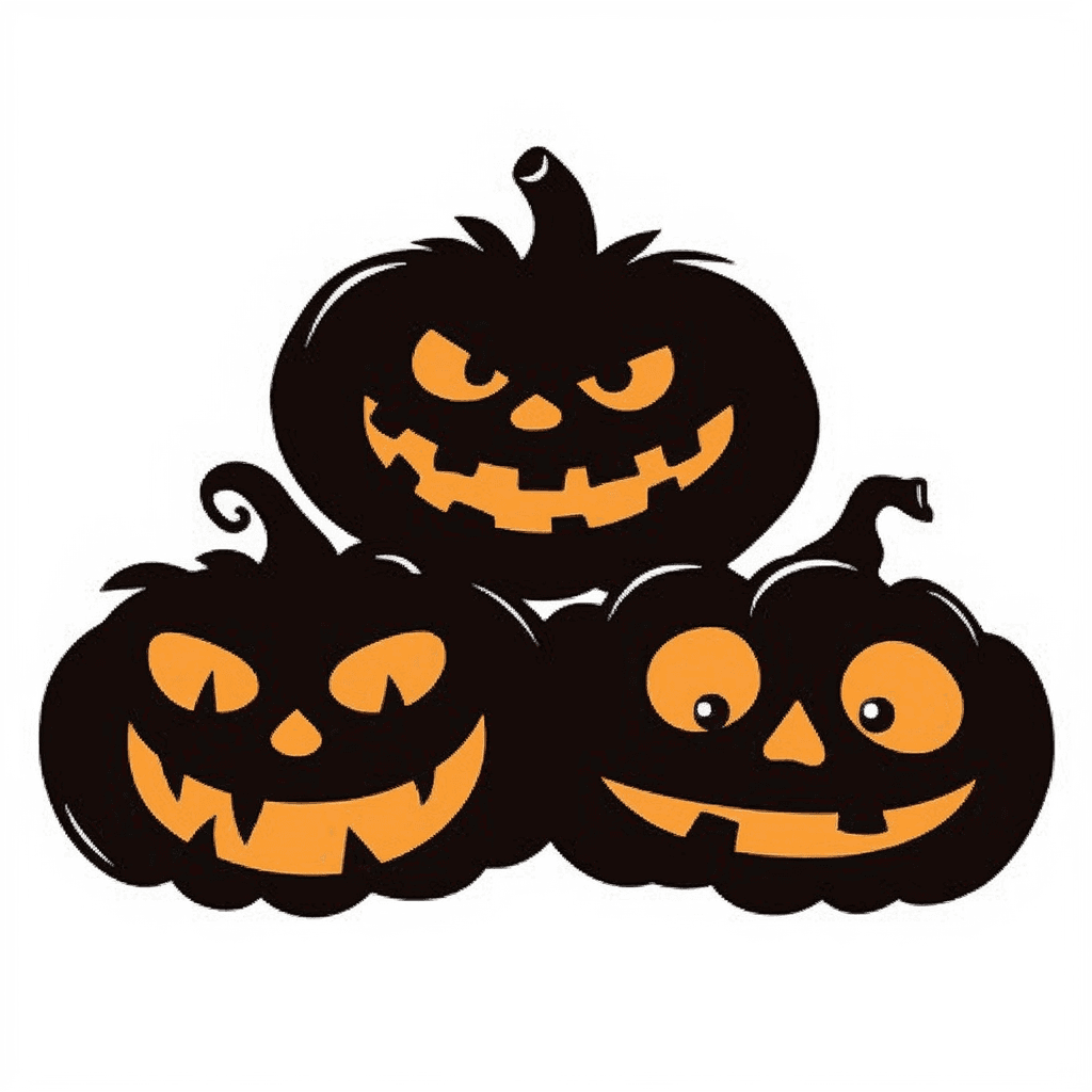 Halloween Pumpkin Onyx original repeating artwork