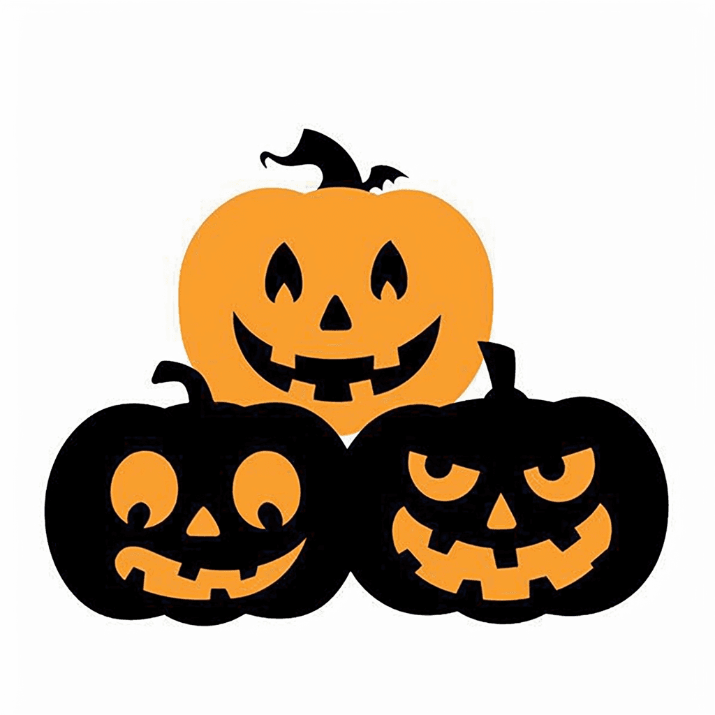 Halloween Pumpkin Gang original repeating artwork