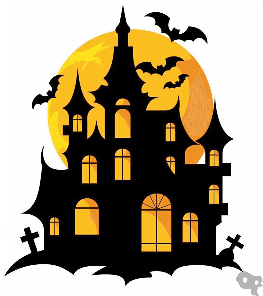 Halloween Castle original repeating artwork