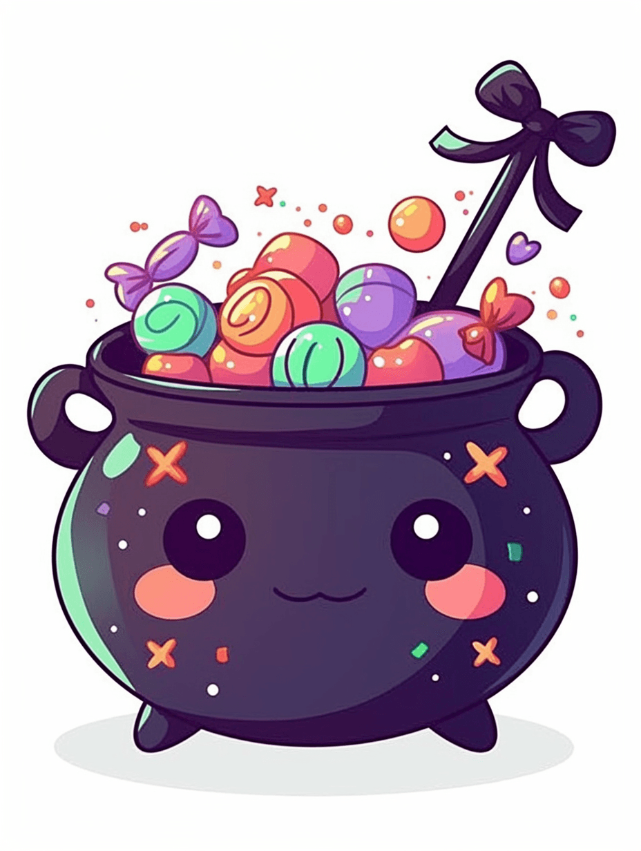 Halloween Candy Gang original repeating artwork
