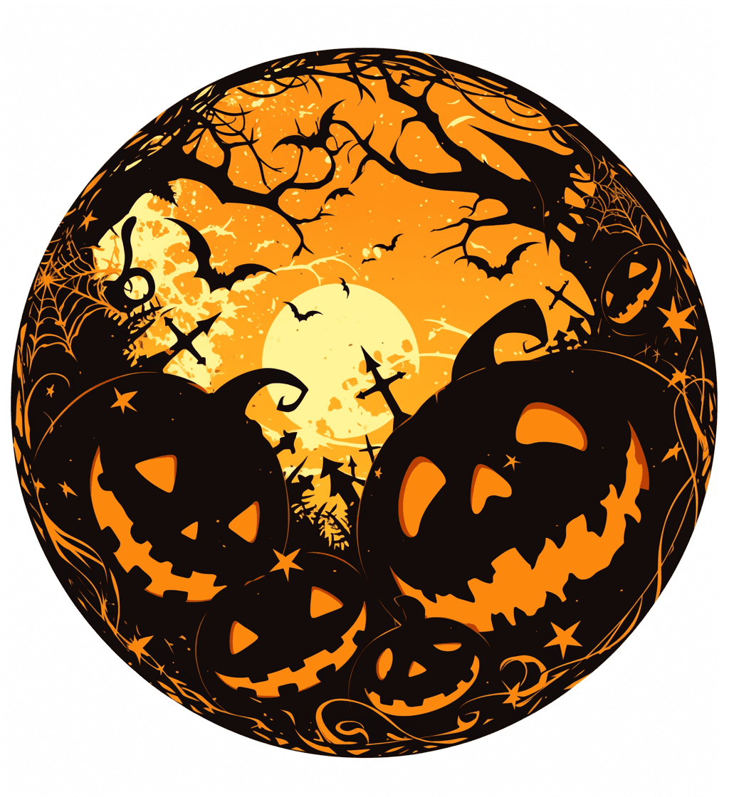 Halloween Pumpkin Subway original repeating artwork