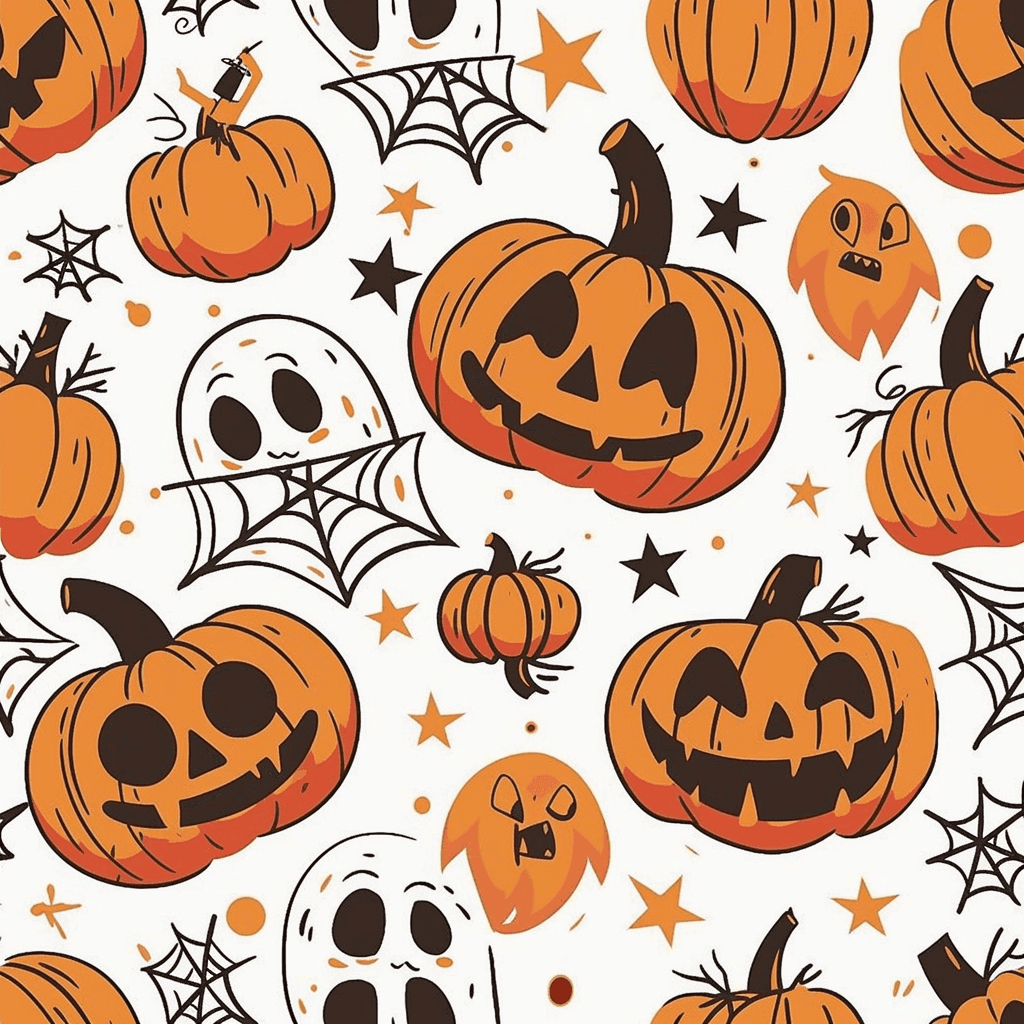Halloween Pumpkin Seek original repeating artwork
