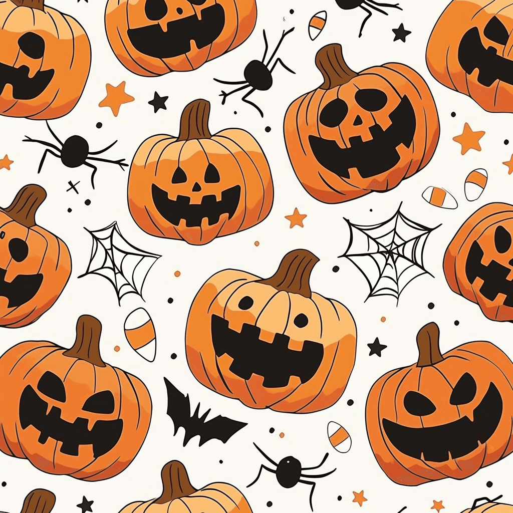 Halloween Pumpkin 016 original repeating artwork