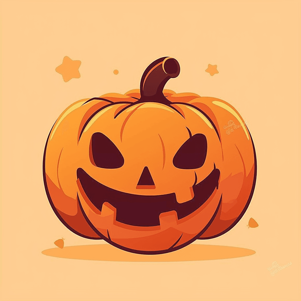 Halloween Pumpkin Wander original repeating artwork