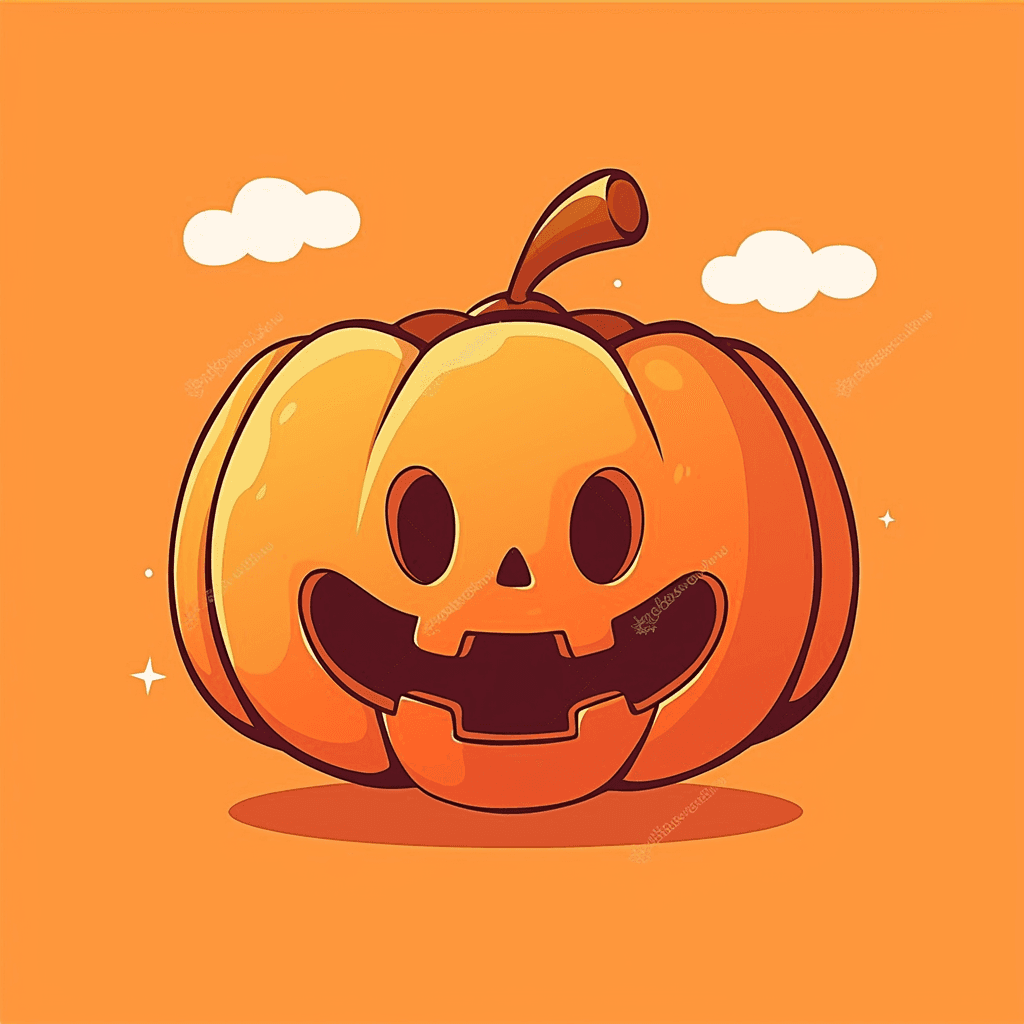 Halloween Pumpkin 015 original repeating artwork