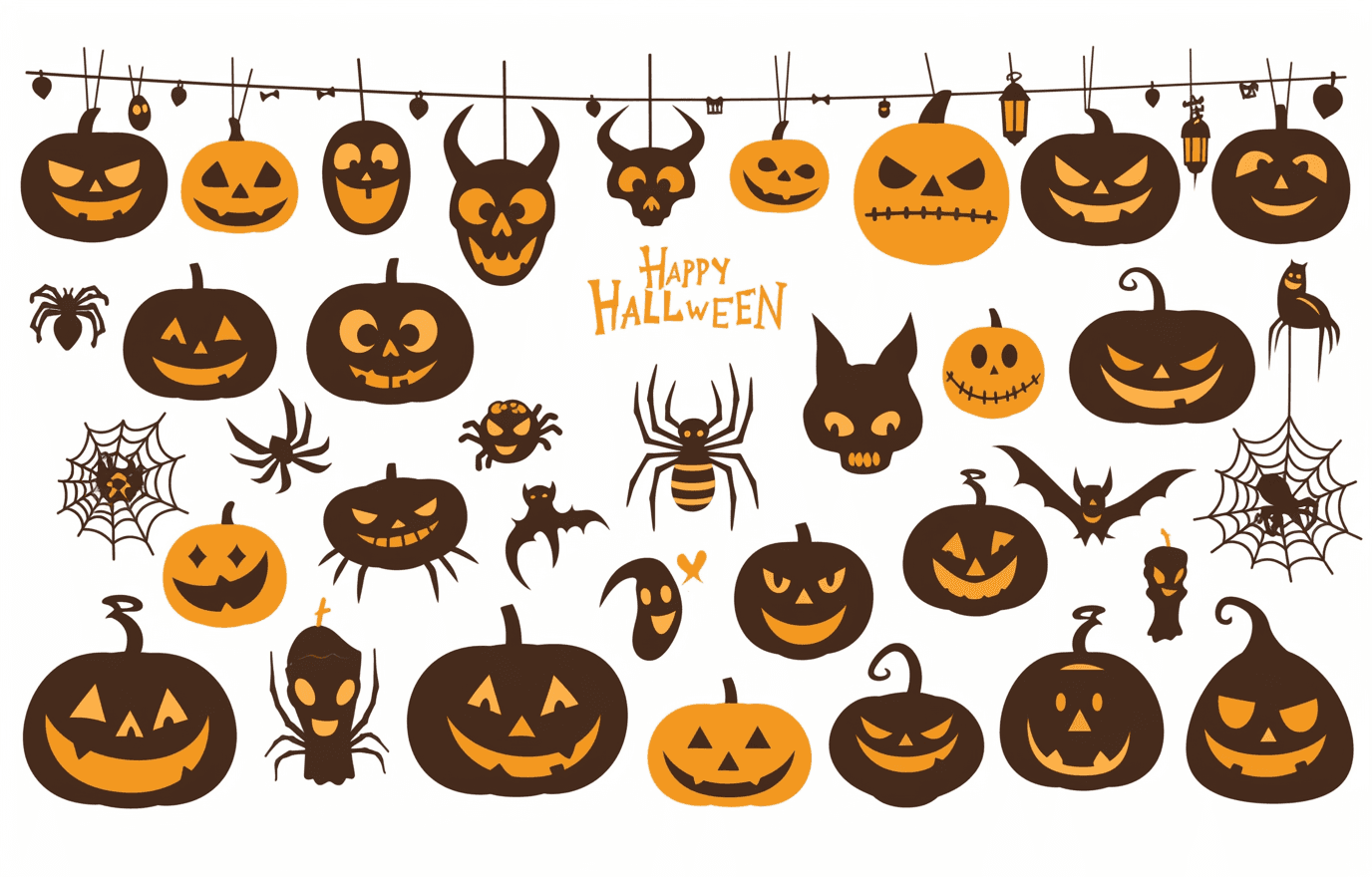 Halloween Pumpkin 035 original repeating artwork