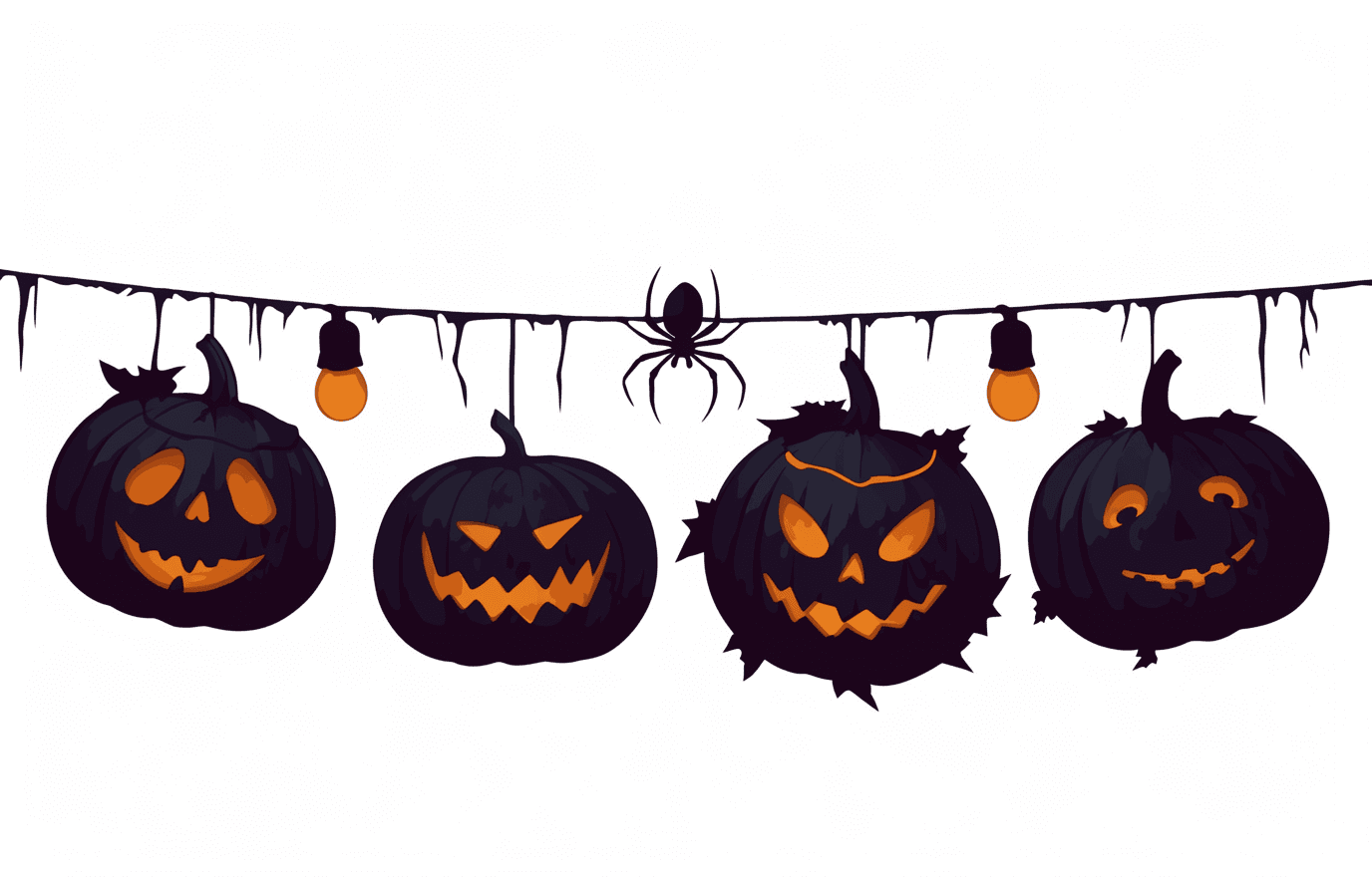 Halloween Pumpkin Sunlit original repeating artwork