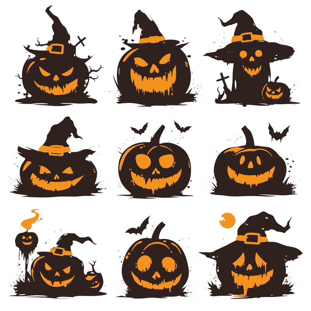 Halloween Pumpkin 428 original repeating artwork