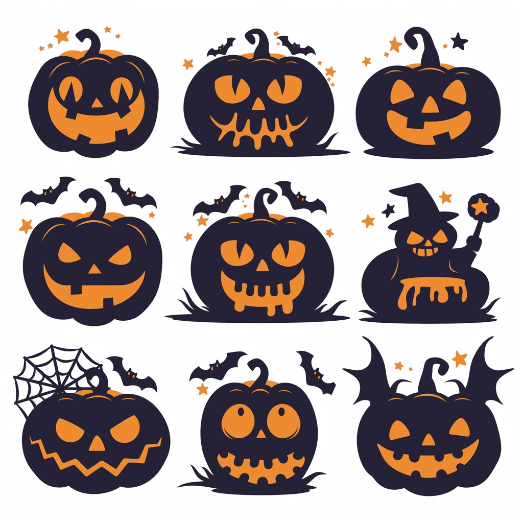 Halloween Pumpkin 489 original repeating artwork