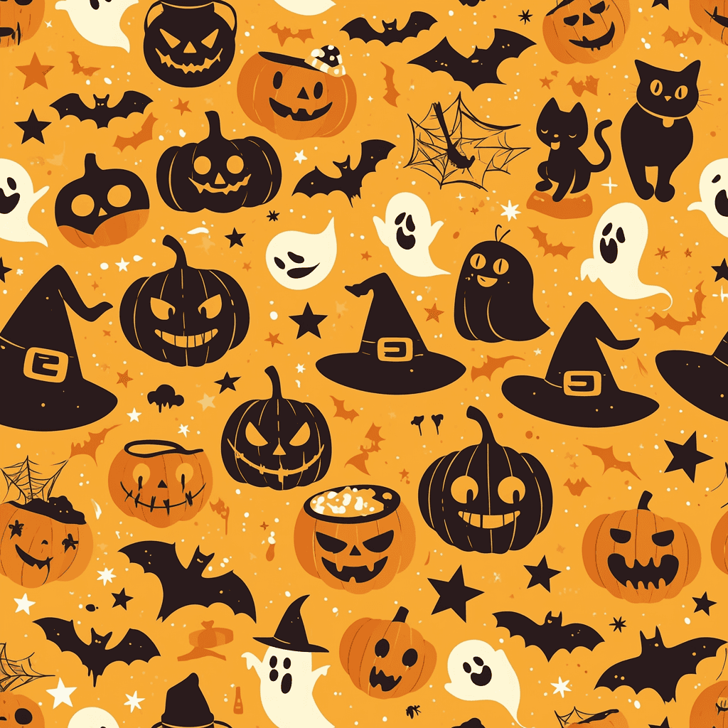 Halloween Pumpkin 448 original repeating artwork
