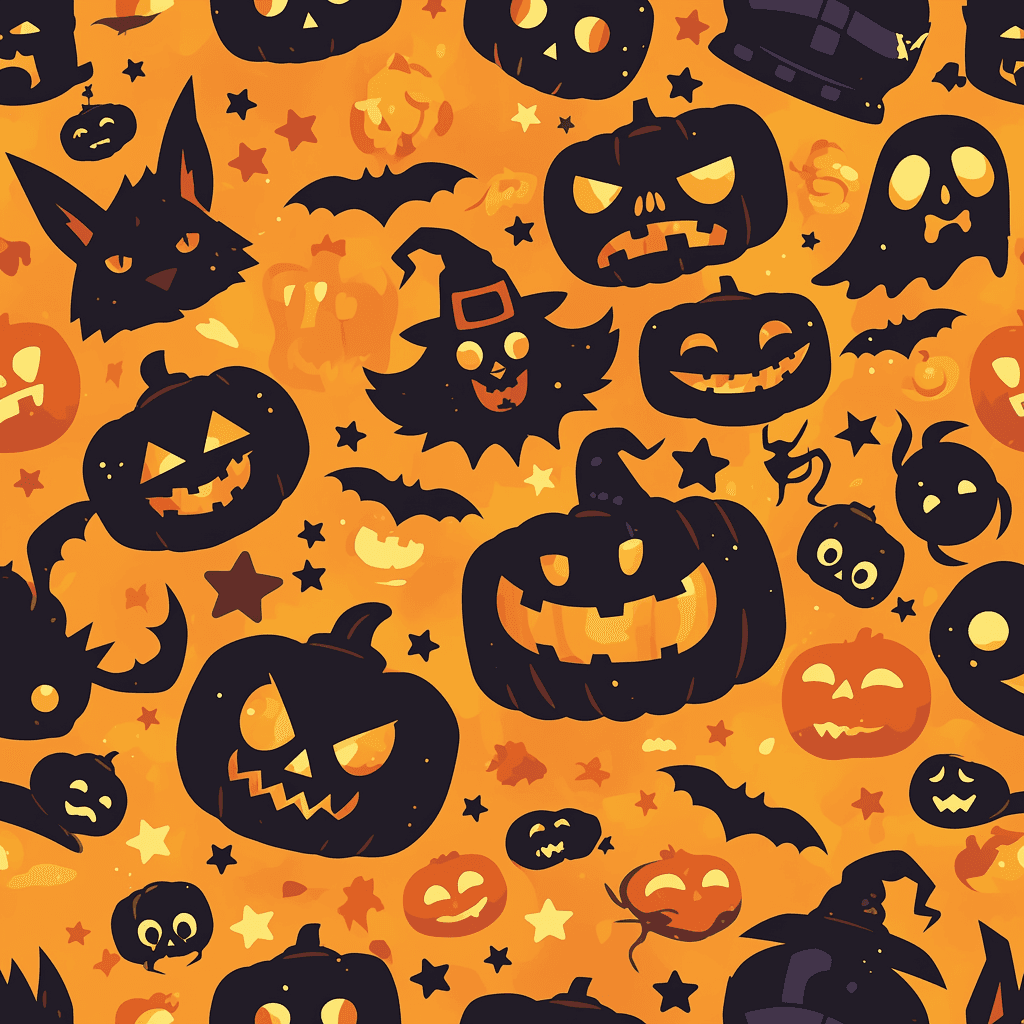 Halloween Pumpkin 441 original repeating artwork