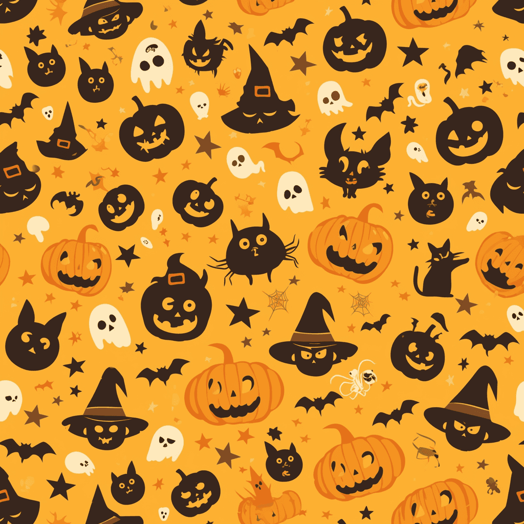 Halloween Pumpkin 453 original repeating artwork