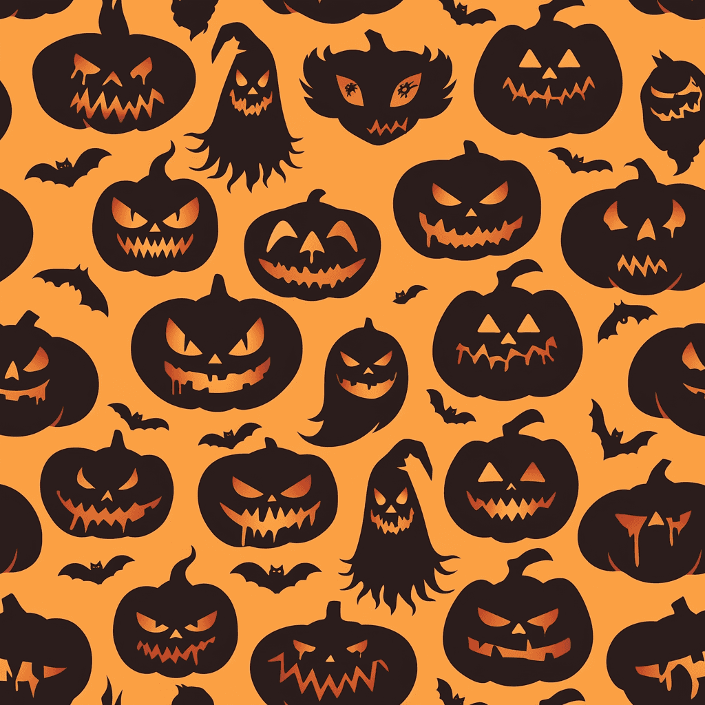 Halloween Pumpkin Noon original repeating artwork