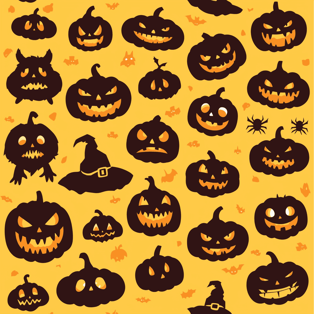 Halloween Pumpkin Twilight original repeating artwork