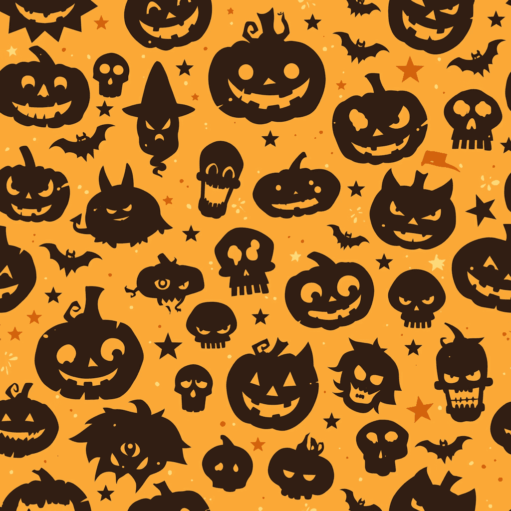 Halloween Pumpkin 459 original repeating artwork