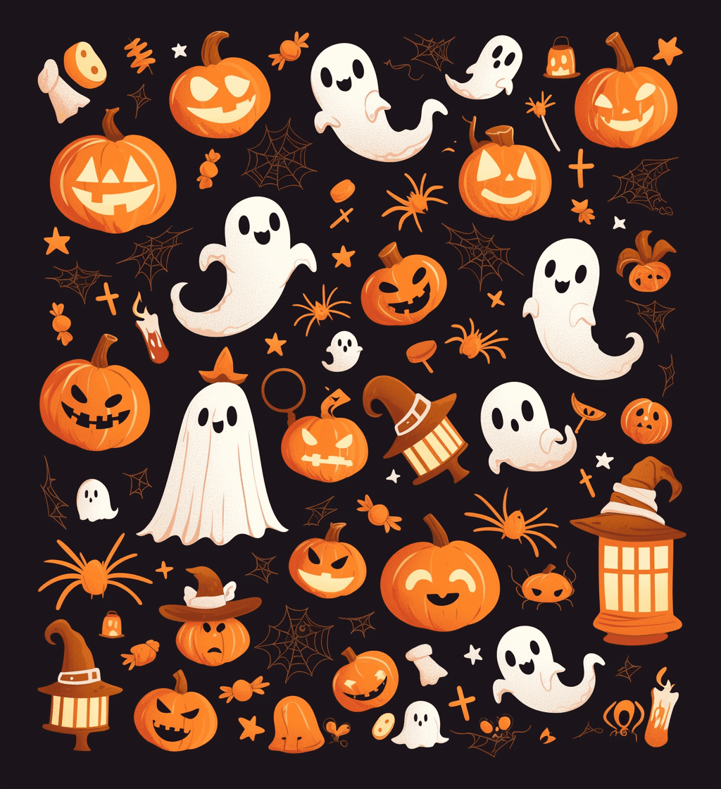 Halloween Ghost 1482 original repeating artwork