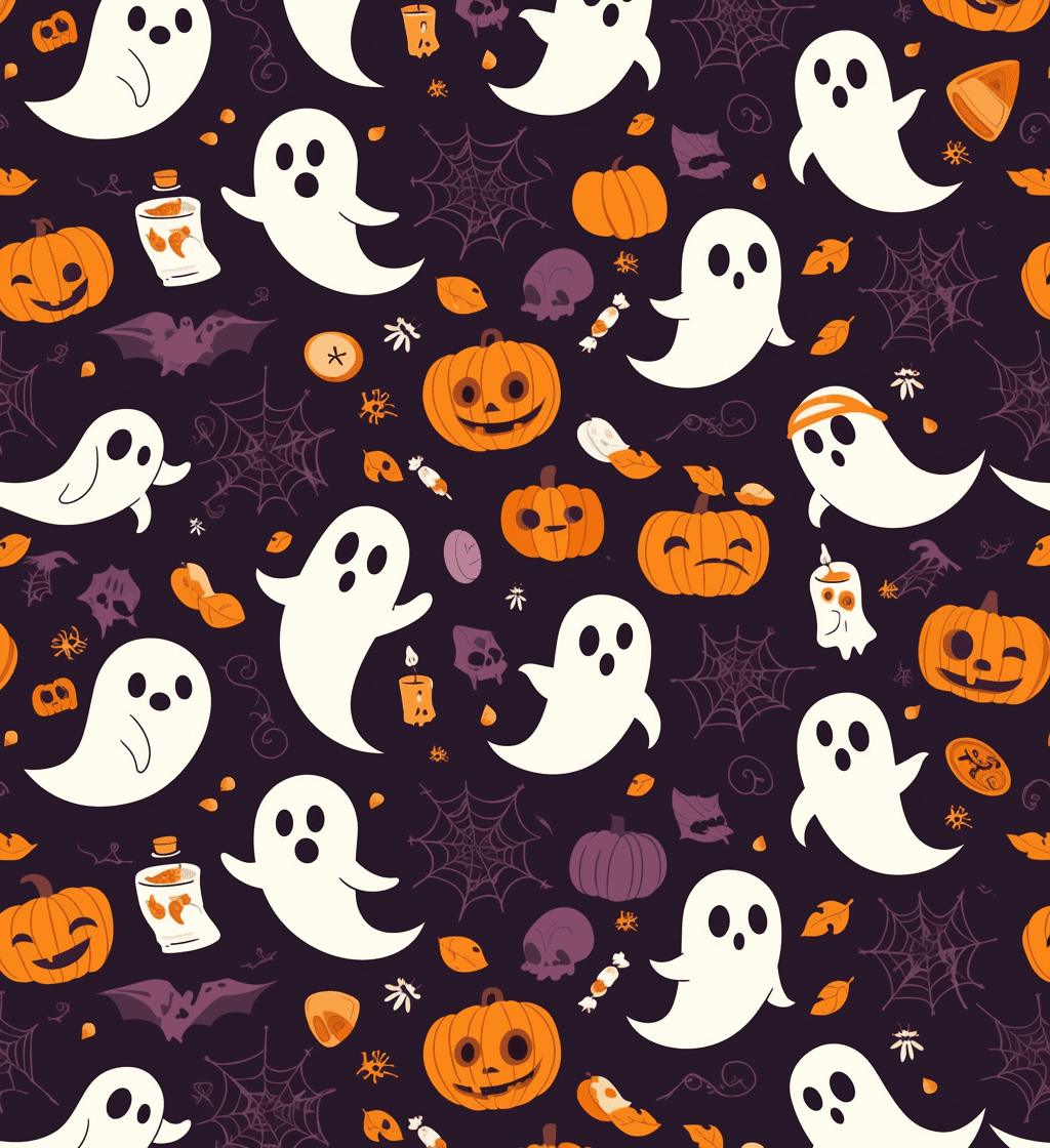 Halloween Ghost 1630 original repeating artwork
