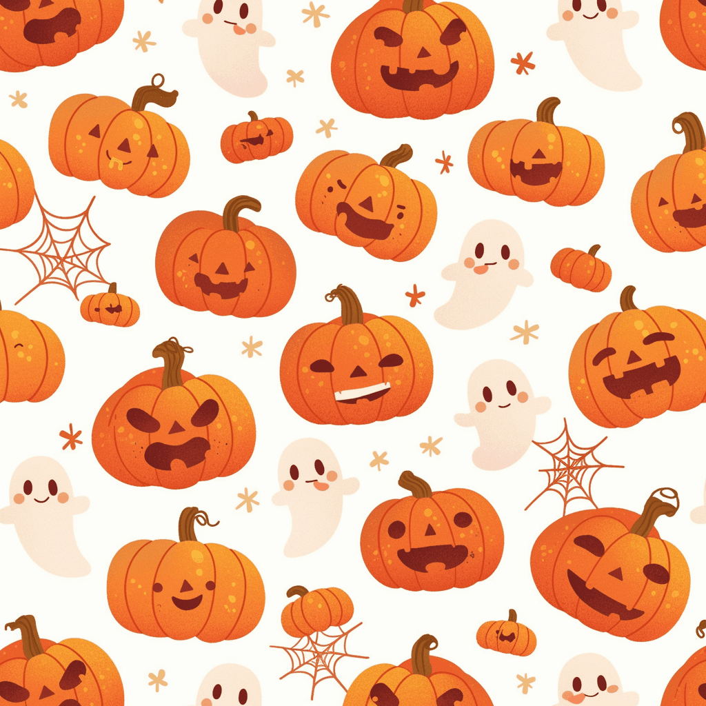 Halloween Pumpkin 052 original repeating artwork