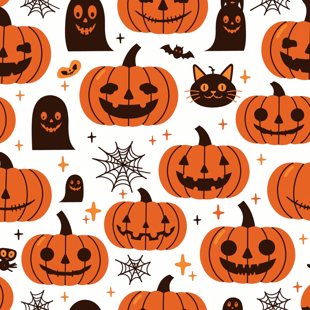 Halloween Pumpkin 491 original repeating artwork