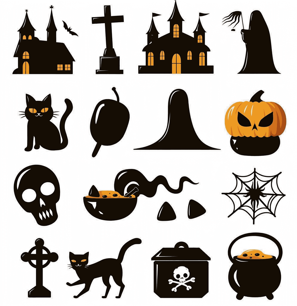 Halloween Glow original repeating artwork