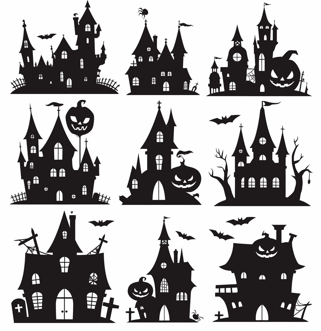 Halloween Castle Club original repeating artwork
