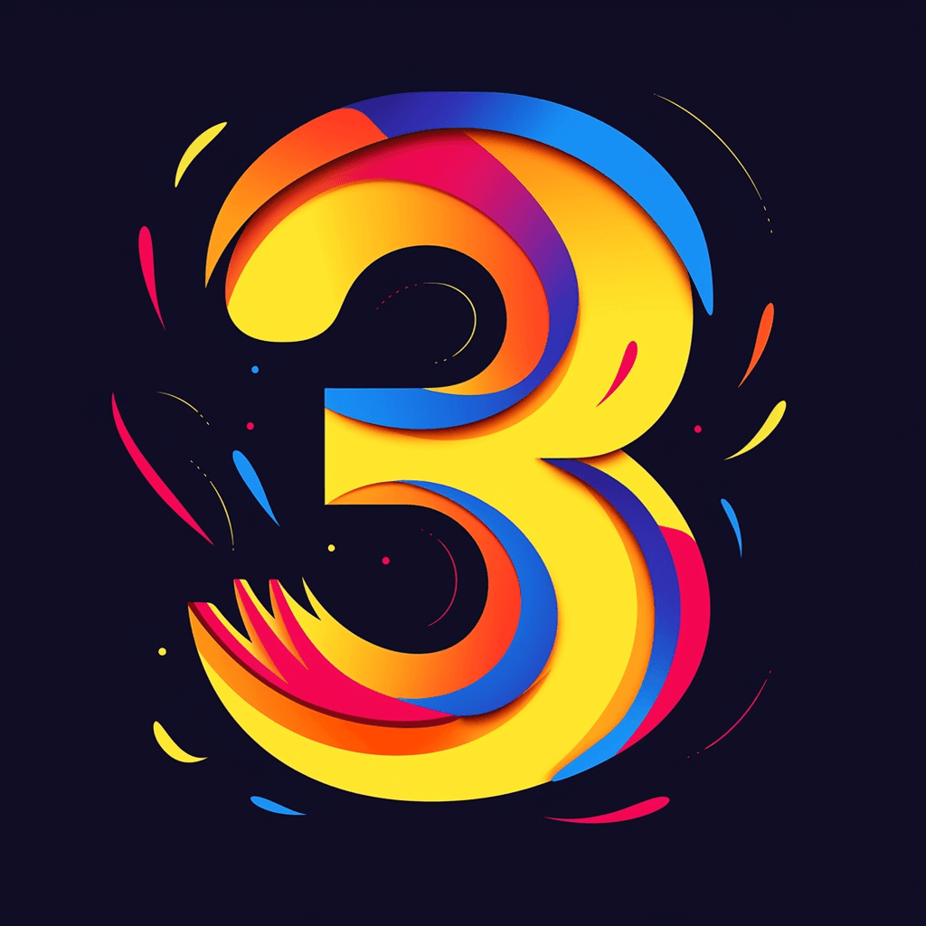 Geo Number Bright original repeating artwork