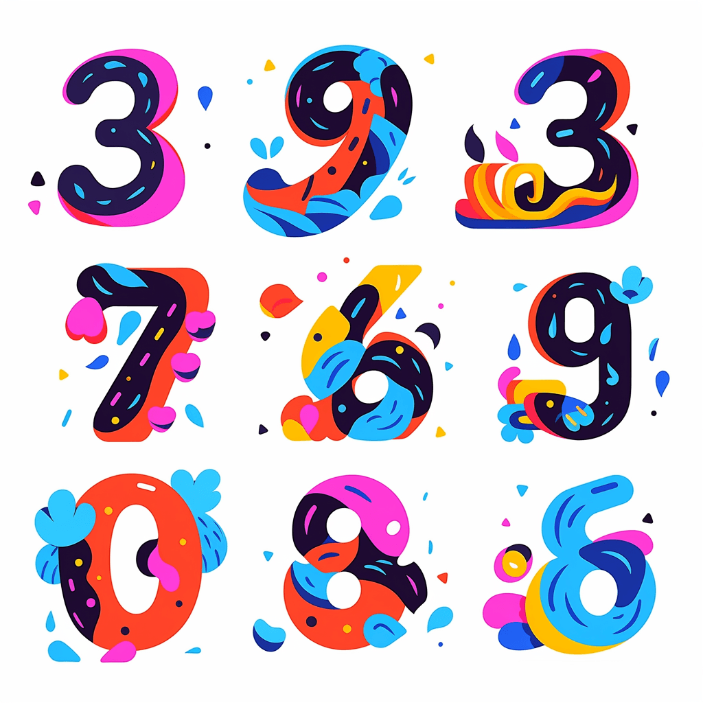 Geo Number 046 original repeating artwork