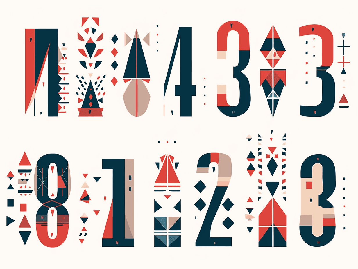 Geo Number Onyx original repeating artwork