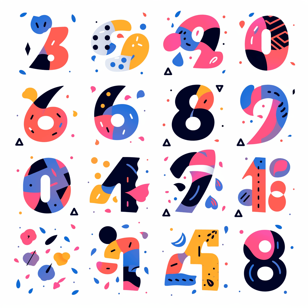 Geo Number 078 original repeating artwork