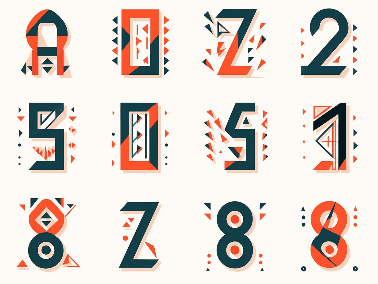 Geo Number 086 original repeating artwork