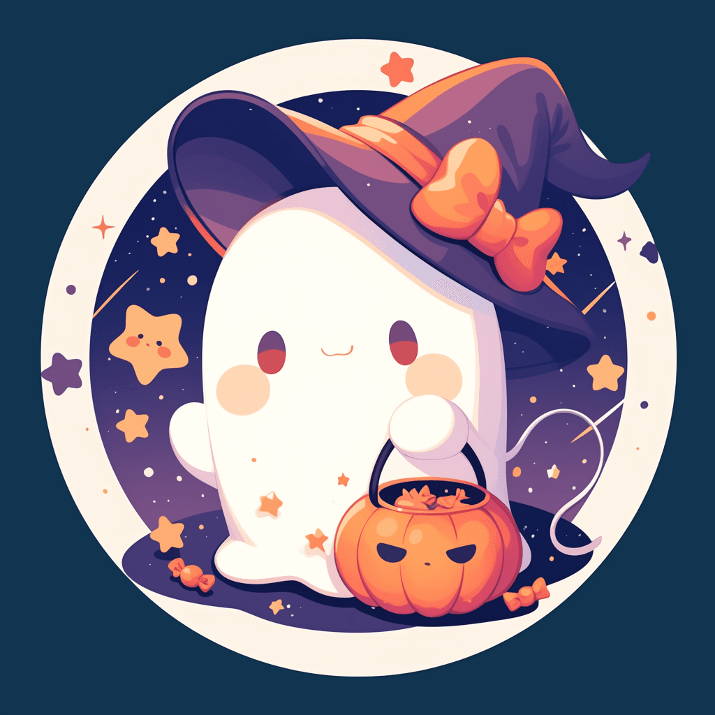 Halloween Ghost 1510 original repeating artwork