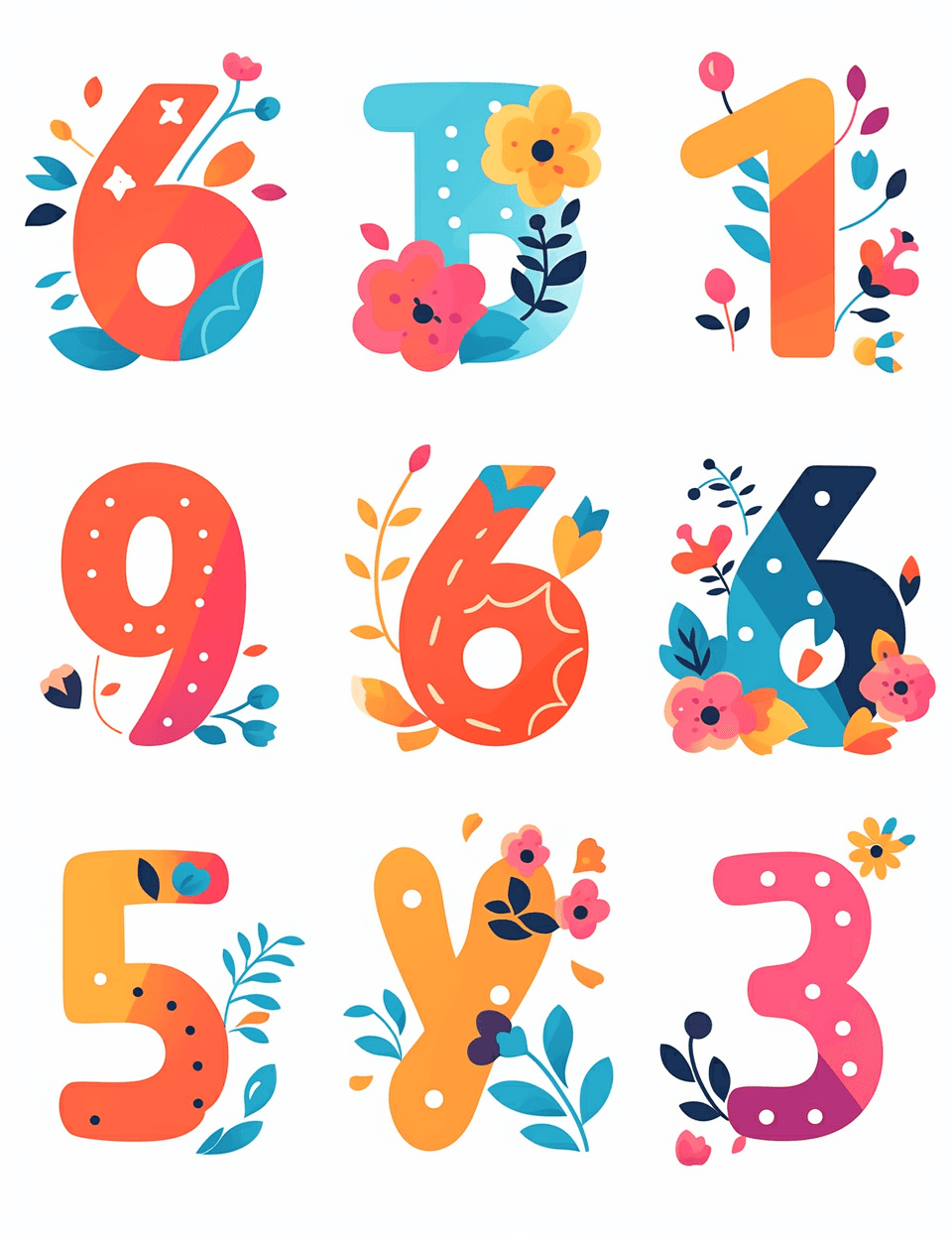 Geo Number 004 original repeating artwork