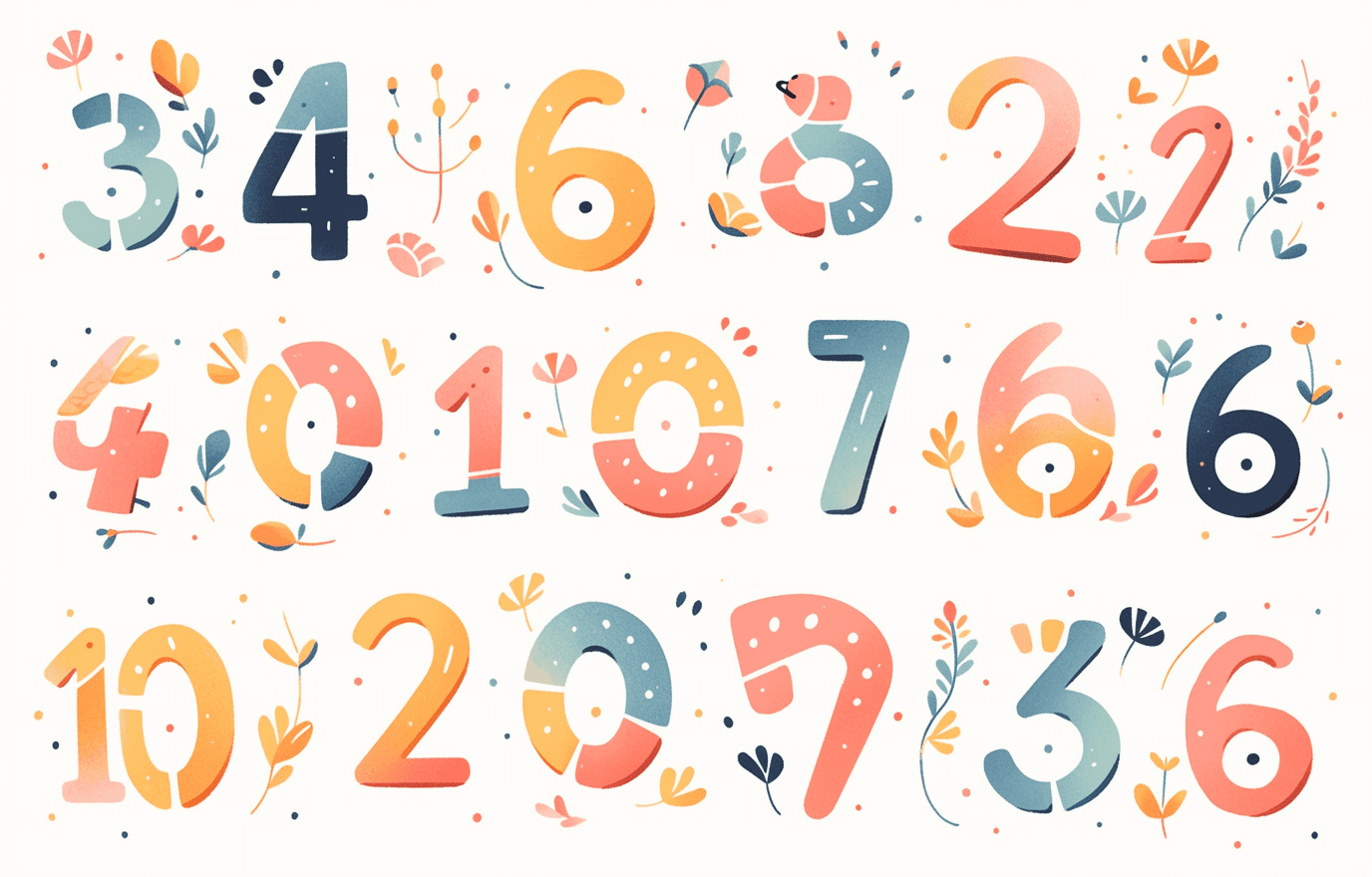 Geo Number 002 original repeating artwork