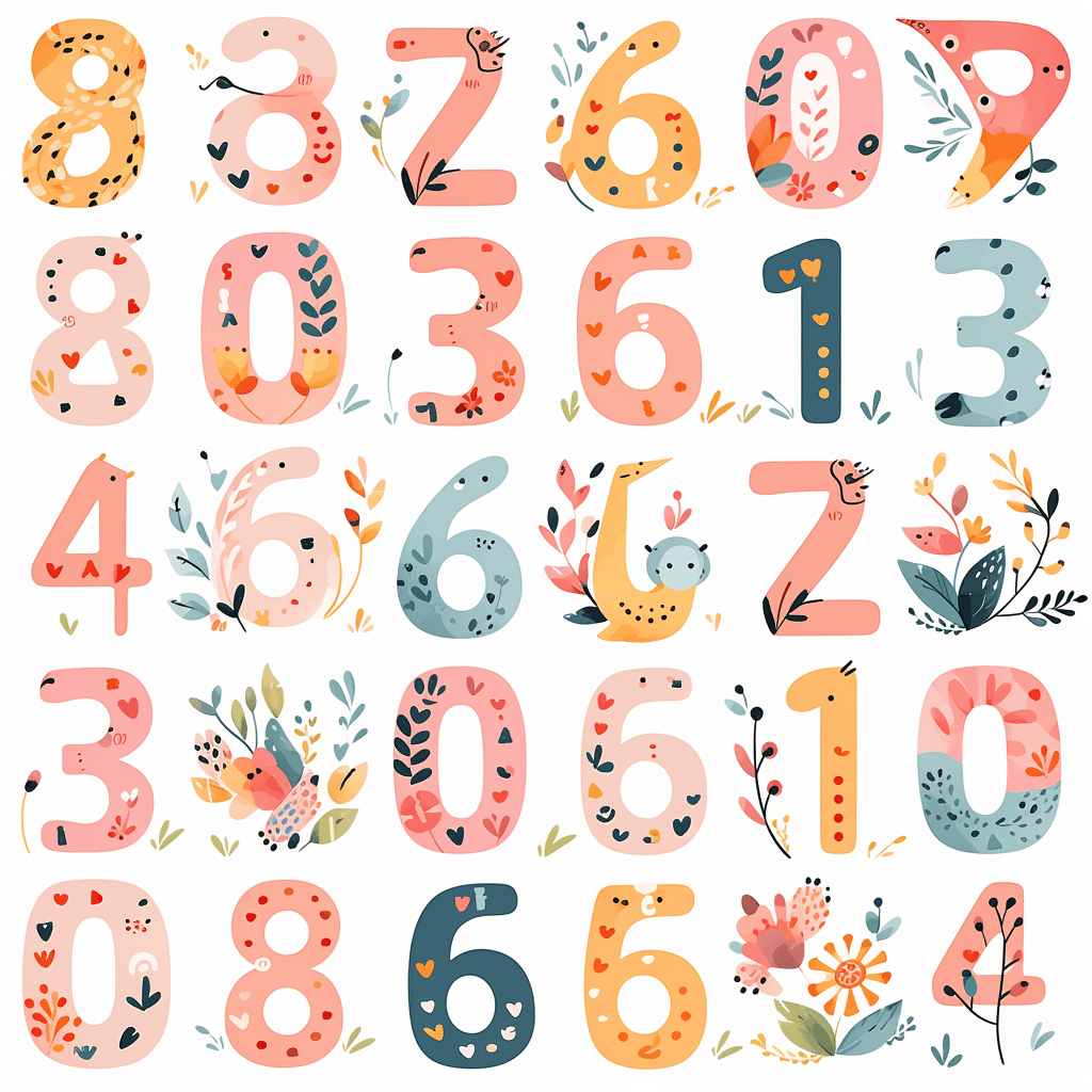 Geo Number 077 original repeating artwork