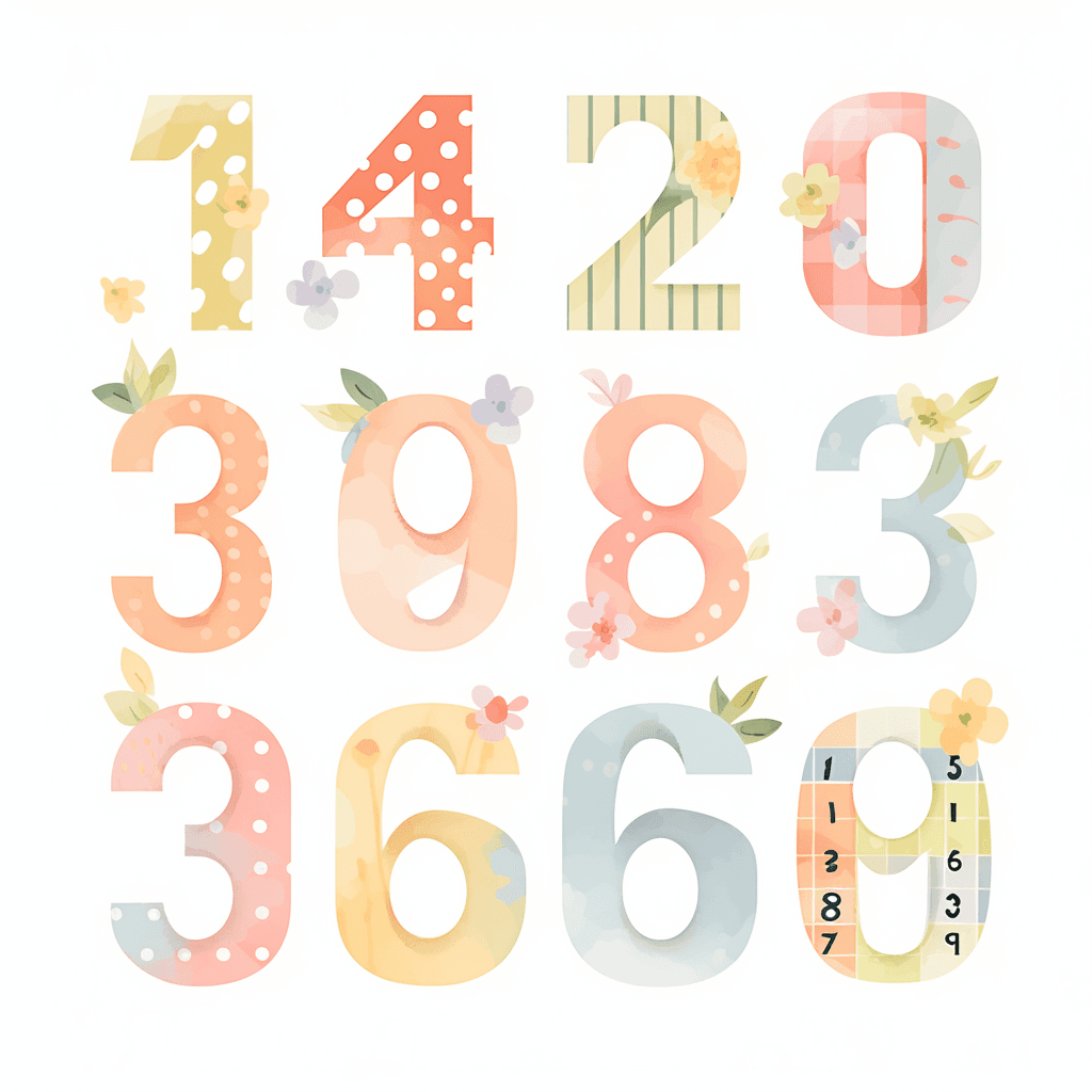 Geo Number 534 original repeating artwork