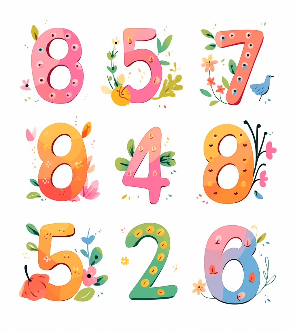 Geo Number 012 original repeating artwork