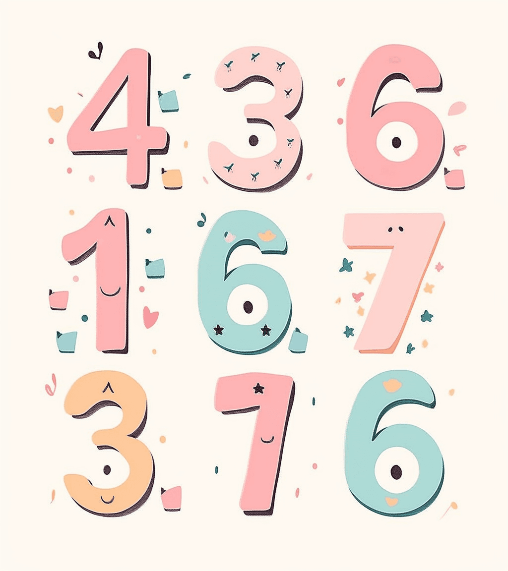 Geo Number 495 original repeating artwork