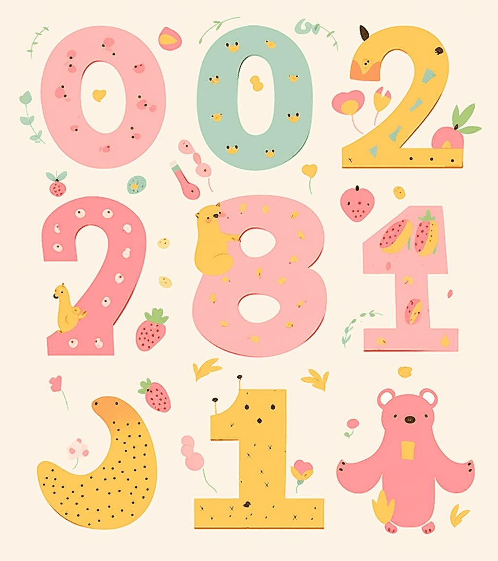 Geo Number 034 original repeating artwork